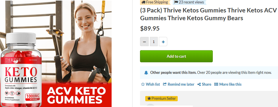 Thrive Keto Gummies price